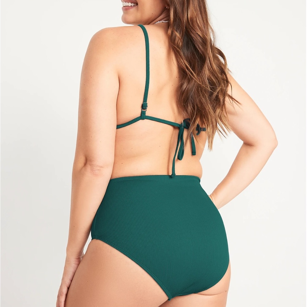 🆕 Old Navy NWT Ribbed Bikini Top & Matching Bottom - Teal